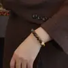 Pulseras de Madera Natural, Cuentas de Madera, Piedra Solar Multi-Tesoro, Pulseras de Ojo de Tigre, Cuentas de Buda de la Suerte, Joyería de Nuevo Estilo Chino para Hombres y Mujeres
