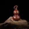 Accesorio Colgante de Calabaza con Cabeza de Dragón de Madera de Azufaifo Golpeada por el Rayo, Adorno de Madera Oscura Premium, Pequeña Decoración Colgante para Coche de Calabaza, Buena Fortuna y Prosperidad