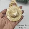 Sombrero de Paja de Trigo Tejido a Mano Squirtle Mini Mascota Patito Amarillo Pequeño Sombrero de Muñeca DIY Oso Autodespreciativo