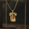 Collar de perro animal lindo hombres y mujeres colgante punk vintage acero inoxidable regalo
