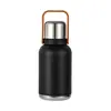 Botella de agua de gran capacidad personalizada para deportes al aire libre, portátil para uso en exteriores, botella térmica para coche, acero inoxidable 316, con asa, adecuada para preparar té