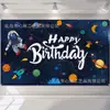 Fundo de festa de aniversário novo transfronteiriço, design de balão e bolo impresso em alta definição, fundo decorativo multitema
