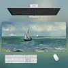 Mouse pad em pintura a óleo estilo Van Gogh, extra grande, antiderrapante, espessado, para escritório e jogos, tapete para teclado e mesa, atacado do fabricante