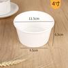 Caja Redonda Blanca de Piel de Vaca Resistente a Altas Temperaturas para Pastel de Chifón Molde para Leche Horneada de Taro Tazón Desechable de Papel 4/6/8 pulgadas No Necesita Quitar
