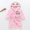 Roupão infantil transfronteiriço de flanela para casa, roupas femininas para bebês, outono e inverno, lã coral, camisola com capuz, fabricantes de pais e filhos