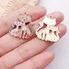 Impresión de Gota de Aceite Transfronteriza Lindo Gato Dibujo Animado Animal Colgante DIY Pulsera Collar Llavero Accesorios de Joyería
