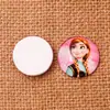 Diy tiempo gema princesa de hielo parche de vidrio caricatura redondo gema accesorios de joyería procesamiento se puede personalizar