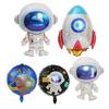 Set de globos de película de aluminio de astronauta directo de fábrica decoración de cumpleaños para bebé paquete de globos de cohete al por mayor