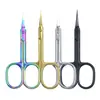 Cortacutículas de Acero Inoxidable Estilo Ruso, Removedor de Cutículas para Uñas, Tijeras Pequeñas de Punta Fina, Tijeras de Belleza, Tijeras para Cejas, Tijeras para Párpados, Herramientas de Belleza