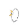 Anillo de Plata de Ley 925 Simple Japonés y Coreano Linda Mariposa Epoxi Femenino Nicho Estilo Bosque Estilo Ins Joyería Popular Venta al por Mayor