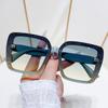 Gafas de sol de nuevo estilo, de moda sencilla, adelgazantes, de alta calidad, con montura grande para mujer, gafas de sol ligeras de lujo, estilo transfronterizo sin marco, con recorte para hombres
