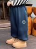 Calças de Inverno Forradas com Fleece para Meninos, Calças Quentes de Inverno com Desenho para Meninos, Roupas Infantis, Calças Casuais de Inverno, Vestuário Infantil