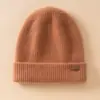 Chapéu Novo de Cashmere Puro Quente de Inverno Chapéu de Lã Tricotado Masculino Chapéu Casual Chapéu para Frio ao Ar Livre