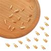 Fecho de pressão banhado a ouro 18k com retenção de cor, clipe para extremidade de pulseira DIY feita à mão, fecho de cartão, fivela de posicionamento para cabo de aço, linha de pesca