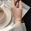 Nuevo suministro de transmisión en vivo pulsera de lazo de diamantes completos para mujer diseño simple de nicho fresco y moderno pulsera retráctil
