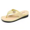 Nuevas Chanclas de Tacón Grueso de Verano para Mujer Elegantes con Pedrería de Tacón Medio con Clip Calzado de Playa Antideslizante para Uso Exterior