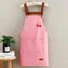 Delantal de Cocina Impermeable con Logo Impreso, Delantal Doméstico a Prueba de Aceite para Mujeres, Trabajo en Catering, Bolsillo para Teléfono de Gran Capacidad