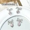 Pingente de Luz com Laço Amoroso Joias de Unha de Luxo Oco Celebridade da Internet Laço Doce Usar Armadura Acessórios Atacado Broca
