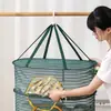 Red de Secado Multicapa para Verduras, Carne Curada, Pescado Seco, Rábanos, Estante Plegable de Secado Otoñal para Batatas, Herramienta Anti-Moscas, Estante Engrosado