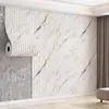 Papel tapiz autoadhesivo tipo panel de roca de luz suave, adhesivo de pared tipo azulejo para decoración de pared de fondo en dormitorio y sala de estar, adhesivo impermeable y resistente a la suciedad