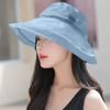 Novo Chapéu de Pescador Mulheres Verão Fino Respirável Proteção Solar Chapéu de Sol Mulheres Casual Commuter Basin Hat Proteção UV Grande Brim