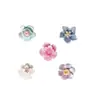 Joyería para Arte de Uñas Camelia Perlada Estilo Chino Pintura de Perla Rosa Pétalos de Cinco Colores Flor de Loto Hadas Brotes de Resina
