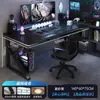 Mesa e Cadeira Dupla para E-Sports Mesa para Computador de Mesa Mesa de Escritório Simples Mesa de Quarto Mesa de Jogo Lado a Lado para Duas Pessoas