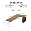 Escritorio de Esquina de Madera Maciza de Pino para Dormitorio en Casa, Escritorio de Computadora en Forma de L 7, Escritorio de Esquina, Escritorio de Escritura para Estudiantes