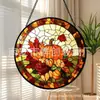 Enfeites de vidro de abóbora e frutas transfronteiriços, decorações coloridas para pendurar em casa, decorações de janela e apanhadores de sol para jardim