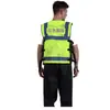 Chaleco reflectante de tráfico chaleco fluorescente con gancho chaleco de malla amarilla ropa reflectante para motociclismo ropa reflectante