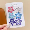 Pinzas para el pelo de niños que no dañan el pelo, lindas pinzas BB de estrella de cinco puntas para niñas, pasadores para flequillos y patillas, accesorios para el pelo de bebé
