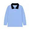 Camisa polo de manga larga para niño, uniforme escolar de algodón para niños, uniforme de preescolar con cuello para niñas, camisa base blanca, envío directo de una pieza