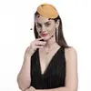Novia Coreana Stewardess Sombrero de Copa Pasador Accesorios para el Cabello Lazo de Perla Sombrero de Regalo para Dama Velos Europeos y Americanos Amazon
