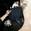 Top de punto de manga larga para Otoño/Invierno 2026 con un toque de alta gama, diseño original de grado de exportación, camiseta interior