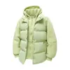 Nuevas Chaquetas de Algodón con Bloques de Color Falsas de Dos Piezas para Hombres y Mujeres en Otoño e Invierno Casuales Engrosadas con Capucha Ropa Cálida para Parejas Chaquetas de Algodón para Hombres