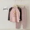 Colección Otoño 2026 Pijamas Infantiles Algodón Puro Clase A Conjunto de Ropa Interior para Bebé Ropa de Casa para Niñas Ropa y Pantalones de Otoño para Niños