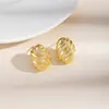 Brincos Croissant Retrô Franceses, Brincos Vintage Espirais Cravejados com Diamantes, Brincos de Segunda Mão de Luxo Leve de Alta Qualidade, Brincos Femininos