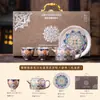 Tetera de Plata Dorada Dunhuang Xishi, Una Tetera y Dos Tazas, Tetera, Taza de Té, Juego de Té, Regalo para Otros, Regalo del Patrimonio Cultural Inmaterial