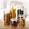 Pote de Vidro Multifuncional de Grão Grosso Pote Criativo para Armazenamento Doméstico Pote Selado para Alimentos Pote para Embalagem de Chá Perfumado Frutas Secas
