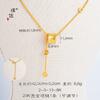 Tienda de Oro Puzuo Mismo Estilo Sha Jin Long Lin Hombre Pequeño Cintura Passepartout Collar Temperamento Femenino Sentido de Diseño Simple Cadena de Clavícula