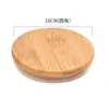 Frasco de Almacenamiento a Prueba de Humedad y Polvo con Tapa de Madera de Bambú Frasco Redondo de Vidrio Tapa Universal de Madera de Bambú Tapa Selladora de Ángulo Recto Redondeado