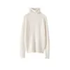 Suéter básico de punto grueso liso para mujer, cuello de pelo rizado, suelto, adelgazante, otoño e invierno, cachemir grueso, manga larga