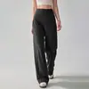 Calça de Yoga Lulu para Mulheres, Calça Casual de Perna Larga Emagrecedora, Calça de Yoga para Esportes ao Ar Livre, Calça de Perna Reta para Fitness Corrida Treinamento