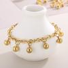 Rueda de cartas nuevo brazalete de acero de titanio de comercio exterior transfronterizo europeo y americano estilo frío solicitud de chica dulce brazalete de bola de acero Bing