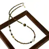 Collar de Plata de Ley S925 con Piedra Natural Ojo de Tigre Geométrico y Perla de Agua Dulce para Mujer, Cadena de Clavícula Elegante de Nicho Estilo Natural Lujo Ligero