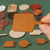 Serie de Bandejas Miniatura para Casa de Muñecas Almacenamiento Simple Plato de Cena Accesorios de Decoración Modelo Escena de Cocina Casa de Muñecas