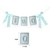Banner Temático de Lazo para Silla Alta de 1 Año, Bandera para Fiesta de Primer Cumpleaños, Topper para Pastel, Sombrero de Cumpleaños Uno/Dos, Corona