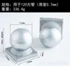 Tampão quadrado para poste de tubo de ferro forjado Tampa de bola base para tubo redondo de cerca Decoração de poste de cerca com tampa esférica