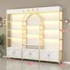 Prateleira de Cosméticos Display Rack Multicamadas Gabinete de Exibição de Produtos para Salão de Beleza Skincare Salão de Unhas Barbearia Gabinete de Exibição