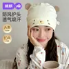 Jingqi [Algodón Nube] Gorro de Maternidad Verano Estilo Delgado Cortavientos Protector de Frente Diadema Algodón Puro Gorro Postparto Circunferencia de Cabeza Grande Gorro Postparto